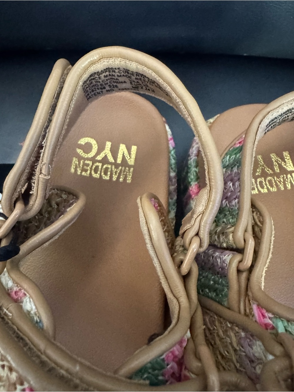 Madden NYC Multicolor Striped Women’s Comfort Sandals - Picture 4 of 6